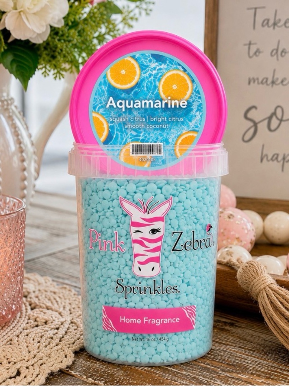 Pink Zebra Aquamarine Soy Wax Melts 3.75 oz Bag